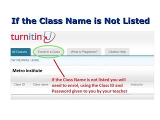 Fake Class Id For Turnitin